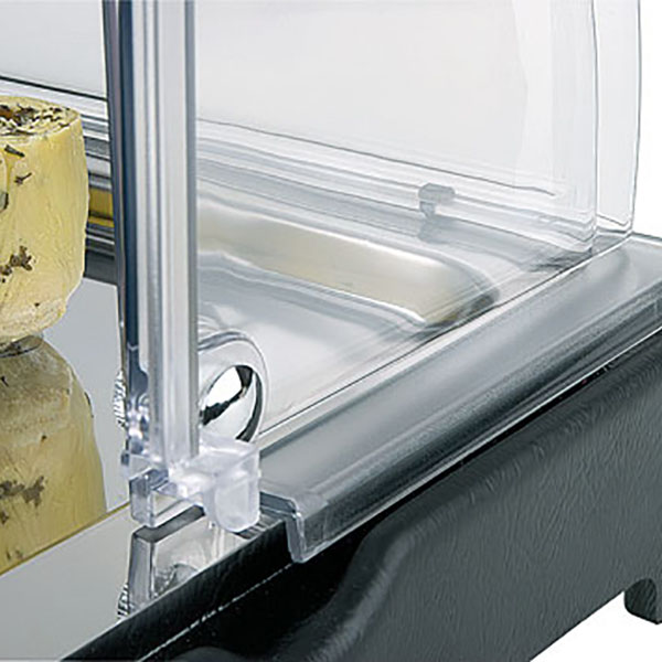 Станция буфетная «Топ фрэш»  для охлаждения без крышки;сталь нерж.,акрил;,H=65,L=565,B=350мм;черный