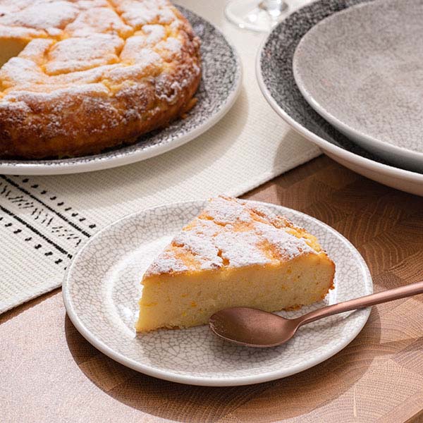 Тарелка пирожковая «Инк Грэй»;фарфор;D=15,2см;белый,серый