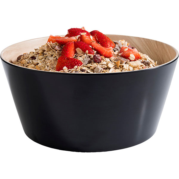 Салатник «Фрида»;пластик;2,2л;D=22,H=10,5см;черный