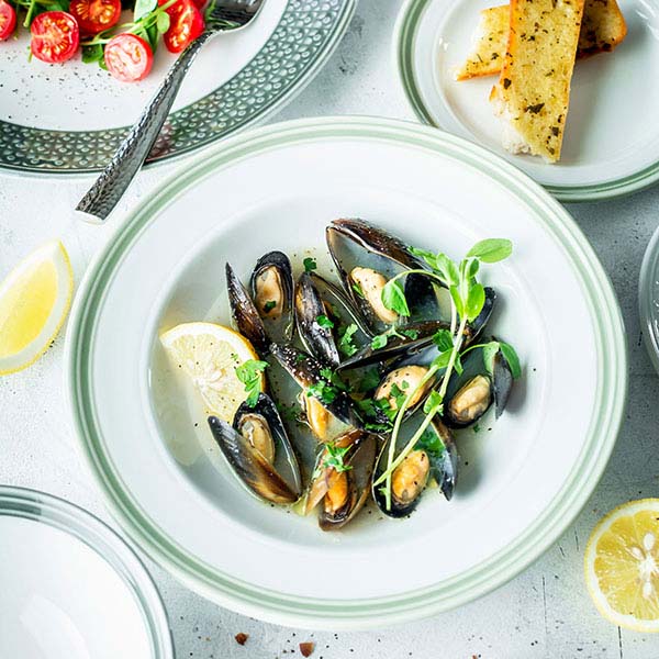 Тарелка «Бид Траффл Вош»;фарфор;D=28,5см;белый,серый