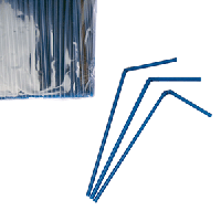 Трубочки со сгибом[1000шт];полипроп.;D=5,L=210мм;синий