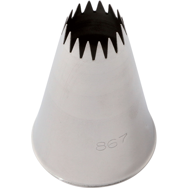 Насадка кондитерская «Открытая звезда» (17 зубцов);сталь нерж.;D=35/16,H=50мм;металлич.