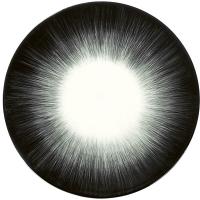 Тарелка «Де» №5;фарфор;D=17,5см;кремов.,черный