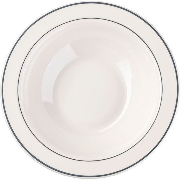 Тарелка глубокая «Рисепшн»;стекло;250мл;D=160,H=35мм;слон.кость,серый