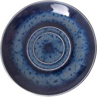 Блюдце «Везувиус Ляпис»;фарфор;D=165/50мм;синий