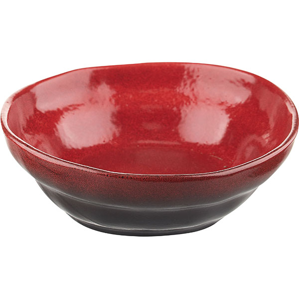 Тарелка глубокая «Млечный путь красный»;фарфор;1л;D=215,H=70мм;красный,черный