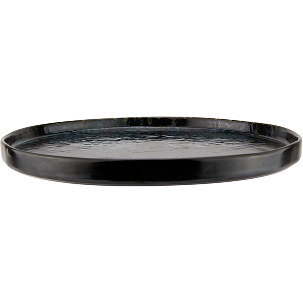 Тарелка «Фобос» мелкая;керамика;D=26,5см;черный,синий