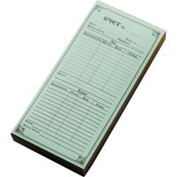 Бланк для счета «Бар,кухня» трехслойный самокопировальный;бум. самокоп.;,H=30,L=200,B=95мм;разноцвет