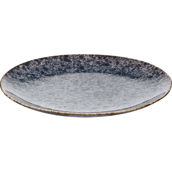 Тарелка «Стоун»;фарфор;D=305,H=30мм;сине-серый