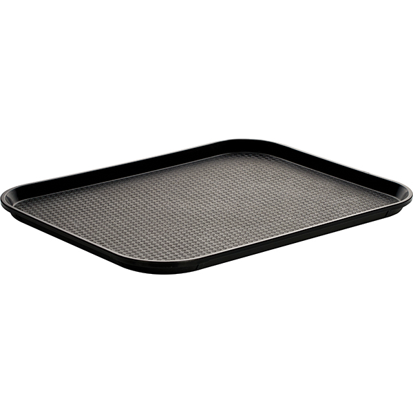 Поднос прямоугольный для Фаст Фуд;полипроп.;,L=45,7,B=35,5см;черный