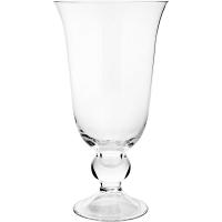 Ваза д/цветов на ножке;стекло;D=21,H=35см;прозр.