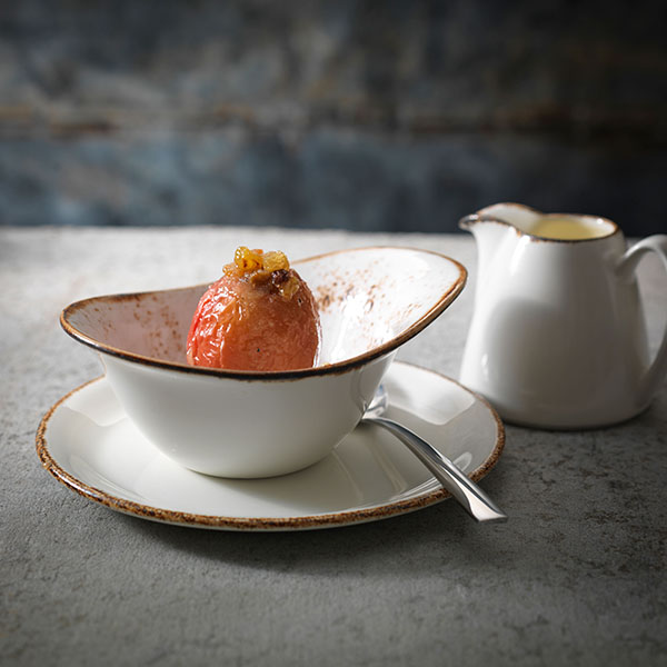 Молочник «Браун Дэппл»;фарфор;285мл;белый,коричнев.