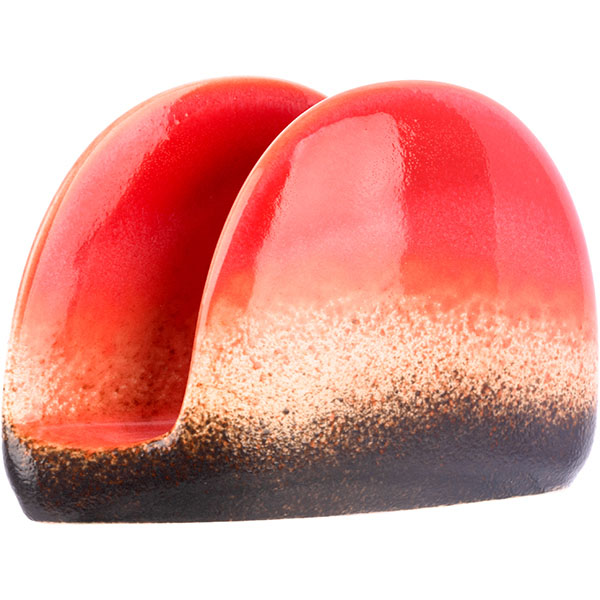 Салфетница «Агат»;фарфор;,H=85,L=120,B=40мм;красный