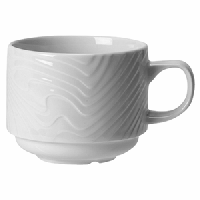 Чашка чайная «Оптик»;фарфор;213мл;D=80,H=65мм;белый