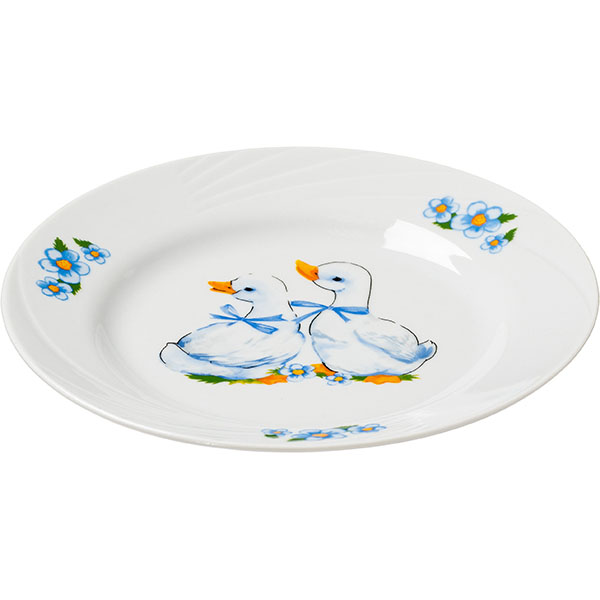 Тарелка «Гусята» мелкая;фарфор;D=17,5см