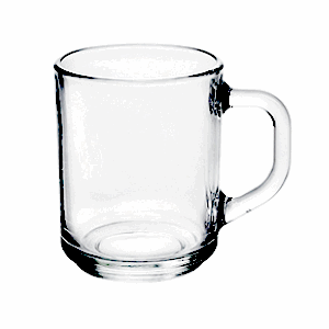 Кружка «Зеленый чай»;стекло;300мл;D=77,H=110,L=110мм;прозр.