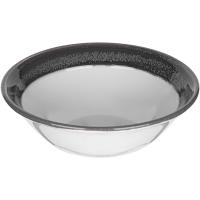 Салатник «Революшн Эдж Гранит»;фарфор;430мл;D=165,H=50мм;серый,коричнев.