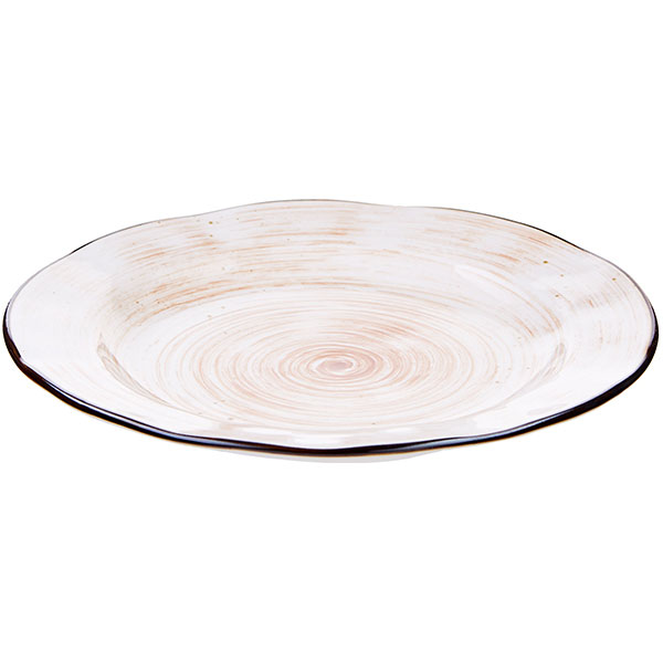 Тарелка «Пастораль» мелкая;фарфор;D=228,H=20мм;оранжев.