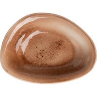 Блюдо «Маррон Реативо»;фарфор;0,9л;,L=31,B=23см;коричнев.,бежев.