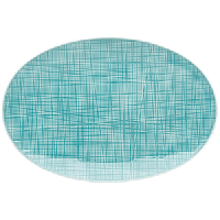 Блюдо овальное;фарфор;,L=25см;синий