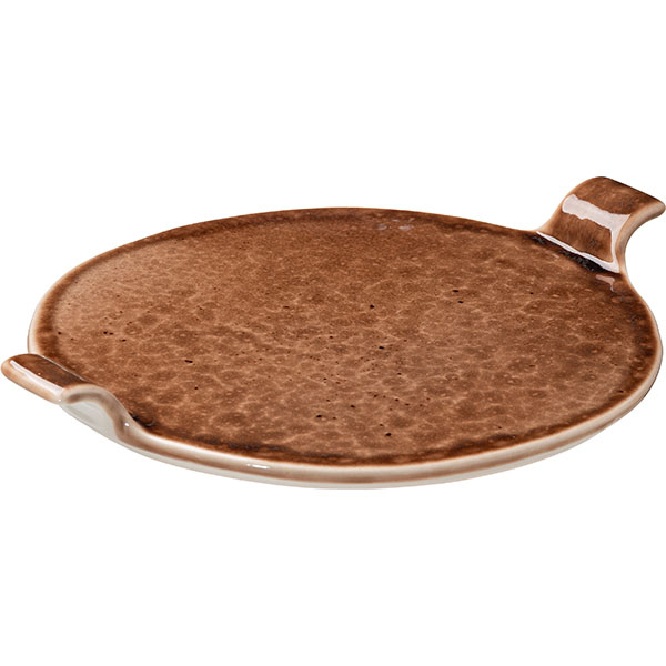 Блюдо «Маррон Реативо»;фарфор;D=25см;коричнев.,бежев.