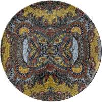 Тарелка «Мандала»;фарфор;D=32см;разноцветн.