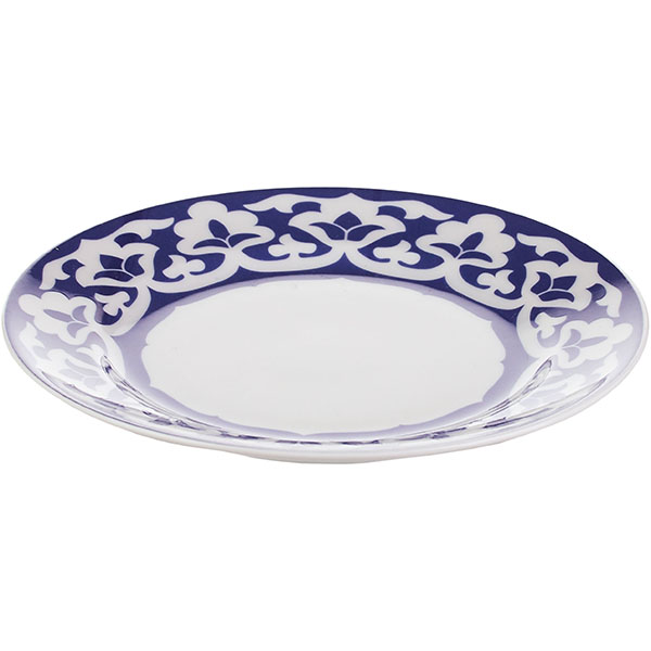 Тарелка «Идиллия-Восток» мелкая;фарфор;D=17см;белый,синий