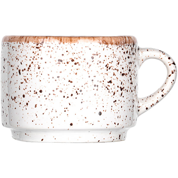 Чайная пара «Пунто Бьянка»;фарфор;200мл;,H=65,B=155мм;белый,черный