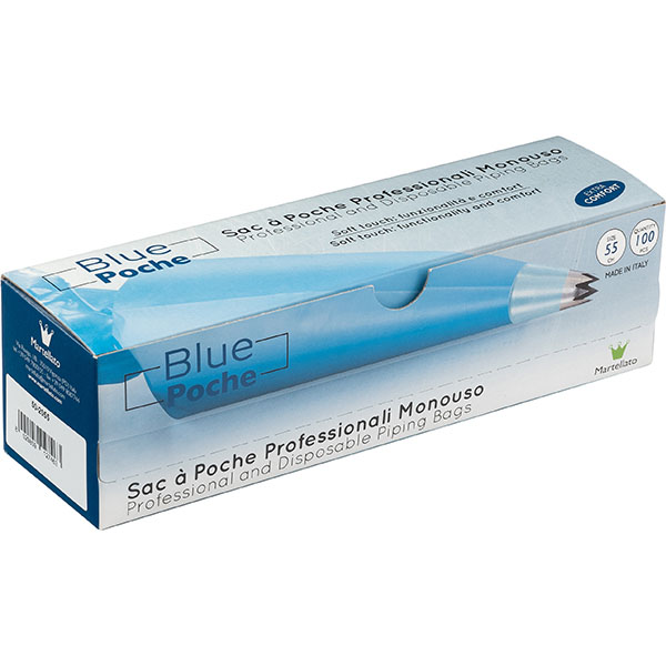 Мешок кондитерский одноразовый 80микрон[100шт];полиэтилен;,L=55см;голуб.