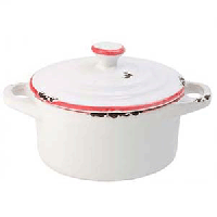 Кастрюля для запекания «Эйвбери ред» с крышкой;керамика;250мл;D=10см