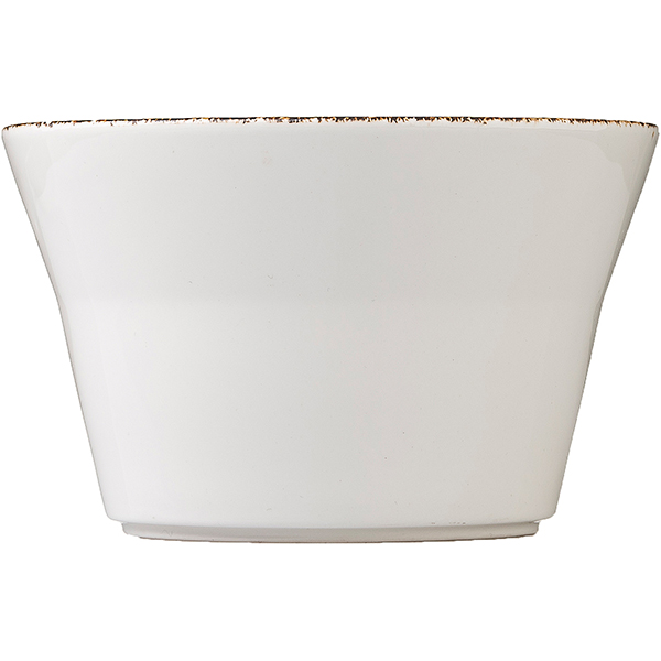 Салатник «Браун дэппл»;фарфор;0,6л;D=14см;белый,коричнев.