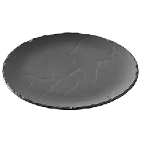 Тарелка «Базальт» мелкая;керамика;D=200,H=12мм;черный