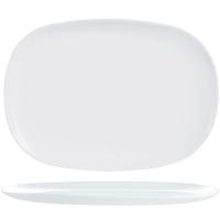 Блюдо «Эволюшнс Уайт» прямоугольное;стекло;,L=34,B=24см;белый