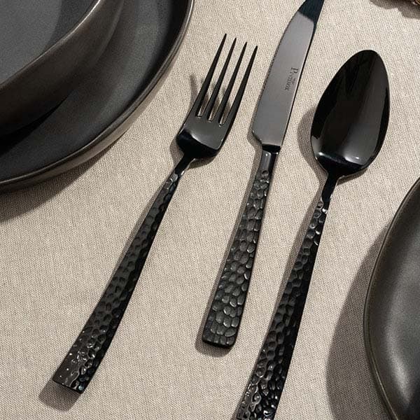 Вилка десертная «Пэлас Мартеллато Трэжер Блэк»;сталь нерж.;,L=18,2см;черный