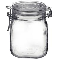 Банка «Фидо» квадратная с крышкой;стекло;0,75л;,H=13,6,L=10,6,B=10,6см;прозр.