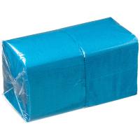 Салфетки бумажные «Папирус» 24*24см[400шт];бум. салфет.;,H=16,L=25,B=12,5см;бирюз.