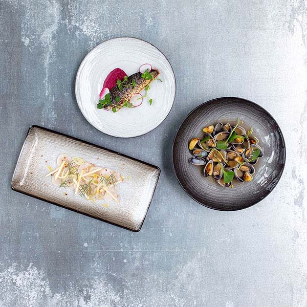 Блюдо «Свелл» прямоугольное;керамика;,L=30см;коричнев.