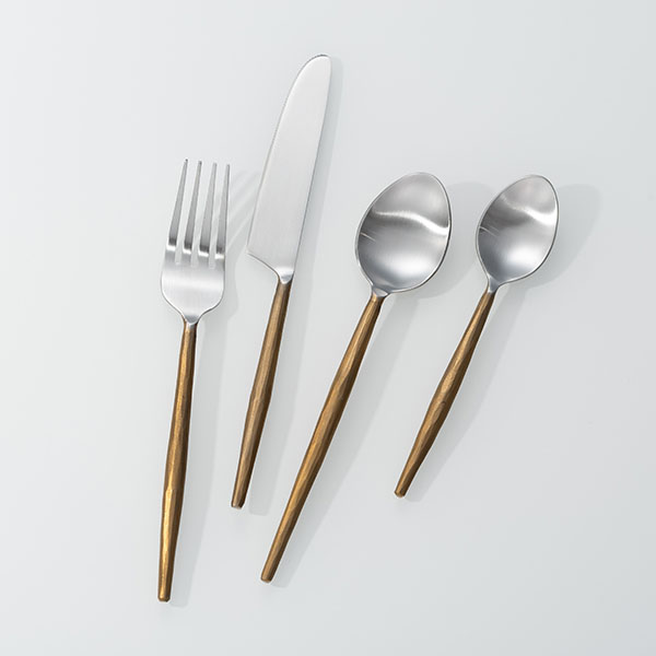 Вилка столовая «Концепт №7»;сталь нерж.;,L=21см;золотой,металлич.