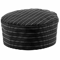 Шапочка поварская.полоса,разм.M;полиэстер,хлопок;черный,белый