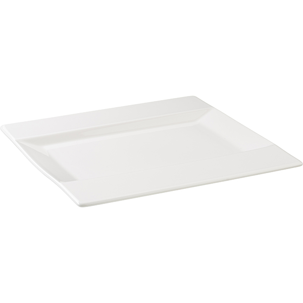 Блюдо «Фрейм» квадратное;фарфор;,L=25,5,B=25,5см;белый