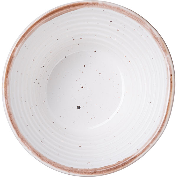 Салатник «Пунто Бьянка»;фарфор;400мл;D=13,H=7см;белый,черный