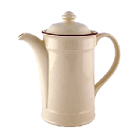 Кофейник «Кларет»;фарфор;425мл;D=83,H=150,L=180мм;бежев.,бордо
