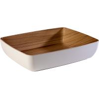 Салатник «Фрида» GN 1/2;пластик;4л;,H=75,L=325,B=265мм;белый,бежев.