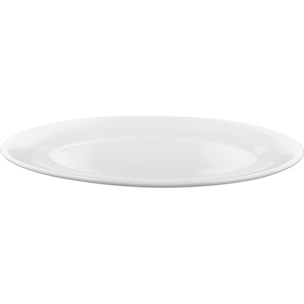 Блюдо «Коллаж» овальное;фарфор;,L=30,B=21см;белый