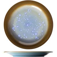 Тарелка «Корал»;фарфор;D=30см;голуб.,коричнев.