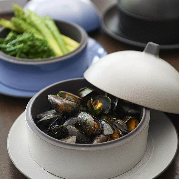 Блюдо для подачи «Экинокс»;керамика;D=22,H=13см;серый