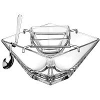 Комплект д/икры 3 предм. «Торчелло»;стекло;100мл;,H=10,L=14,B=14см;прозр.