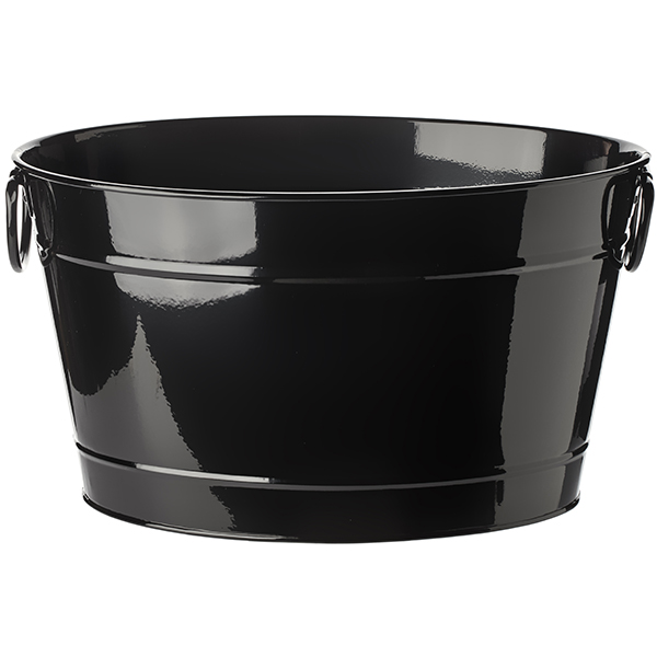 Ведро д/шампанс.на 4бут.;металл;13,8л;,H=22,7,L=40/32,B=27,5см;черный