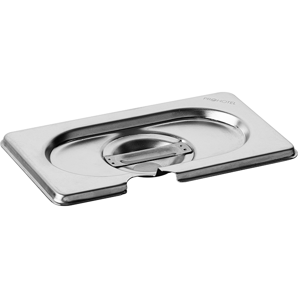 Крышка для гастроемкости с вырезом для ложки GN 1/9;сталь нерж.;,H=3,L=18,B=11см;металлич.