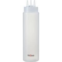 Емкость для соусов с тремя носиками;пластик;0,69л;D=7,H=26см;прозр.